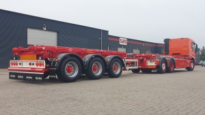 NOPA drawbar trailer with cablelift + SAWO cablelift